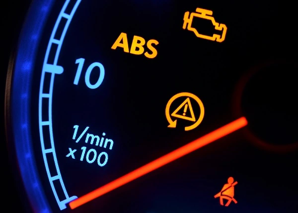 Controllare le luci del motore e degli addominali sul cruscotto